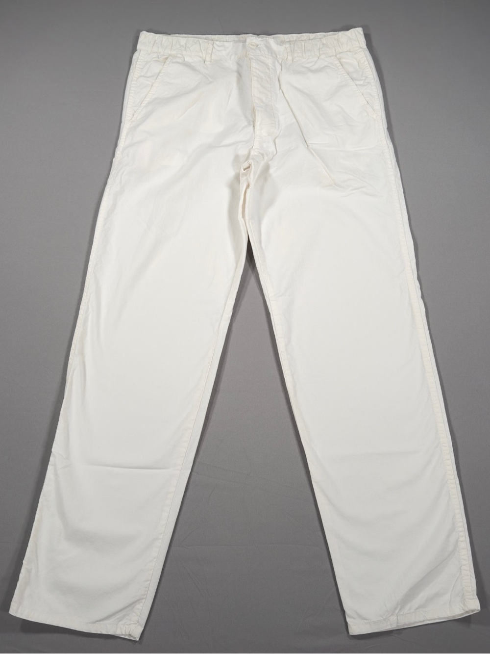 Vintage Brittania Ideas In Work 32x33 (Fits 36x32) White Cotton Straight Chino